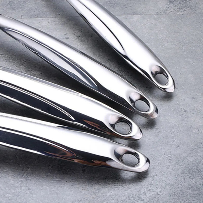 1/6Pcs Stainless Steel Cooking Tools, Kitchen Utensils with Heat-Resistant Handle - Turner Soup Spoon Strainer Pasta Server