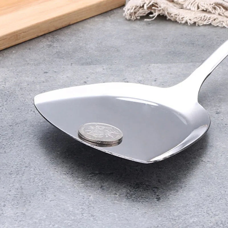 1/6Pcs Stainless Steel Cooking Tools, Kitchen Utensils with Heat-Resistant Handle - Turner Soup Spoon Strainer Pasta Server