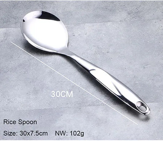 1/6Pcs Stainless Steel Cooking Tools, Kitchen Utensils with Heat-Resistant Handle - Turner Soup Spoon Strainer Pasta Server